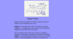 Desktop Screenshot of paganpressbooks.com